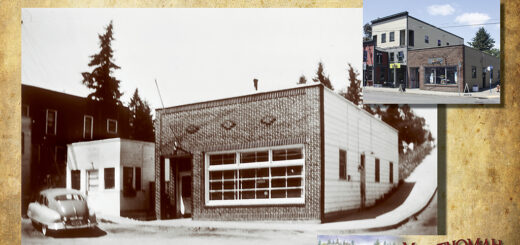Then and now, library and liquor store now consignment store